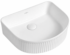 Mexen Grovo countertop fluted washbasin 40 x 35 cm, white - 22304000