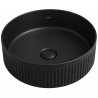 Mexen Grovo counter-top washbasin grooved 39 x 39 cm, black matt - 22303985