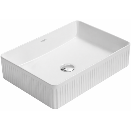 Mexen Grovo countertop washbasin grooved 50 x 34 cm, white - 22305000