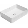 Mexen Grovo countertop washbasin grooved 50 x 34 cm, white - 22305000