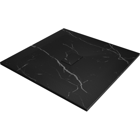 Mexen Hugo square shower tray SMC 100 x 100 cm, black stone - 42751010
