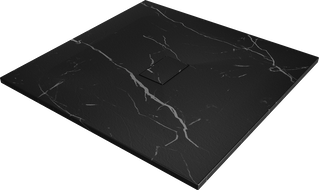 Mexen Hugo square shower tray SMC 100 x 100 cm, black stone - 42751010