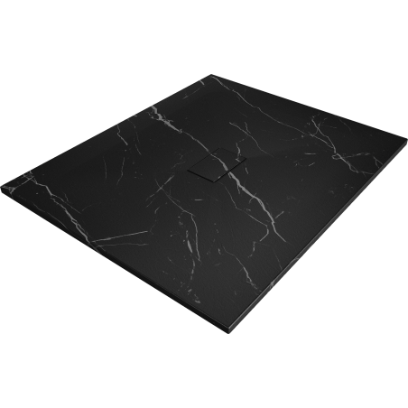 Mexen Hugo rectangular SMC shower tray 120 x 100 cm, black stone - 42751012