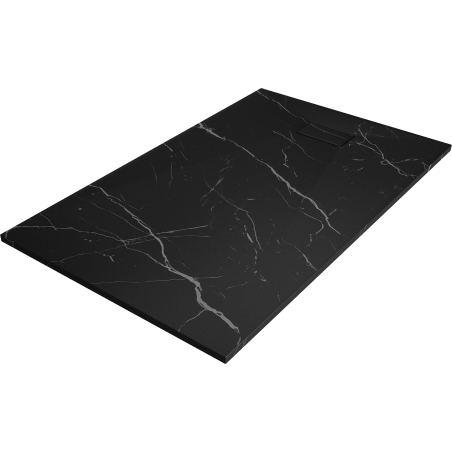 Mexen Hugo rectangular SMC shower tray 140 x 90 cm, black stone - 42759014