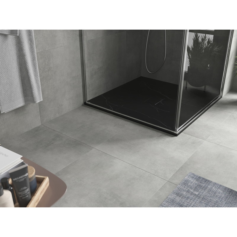 Mexen Hugo square shower tray SMC 100 x 100 cm, black stone - 42751010