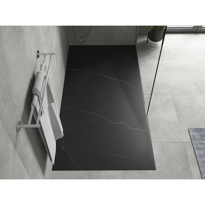 Mexen Hugo rectangular shower tray SMC 170 x 80 cm, black stone - 42758017