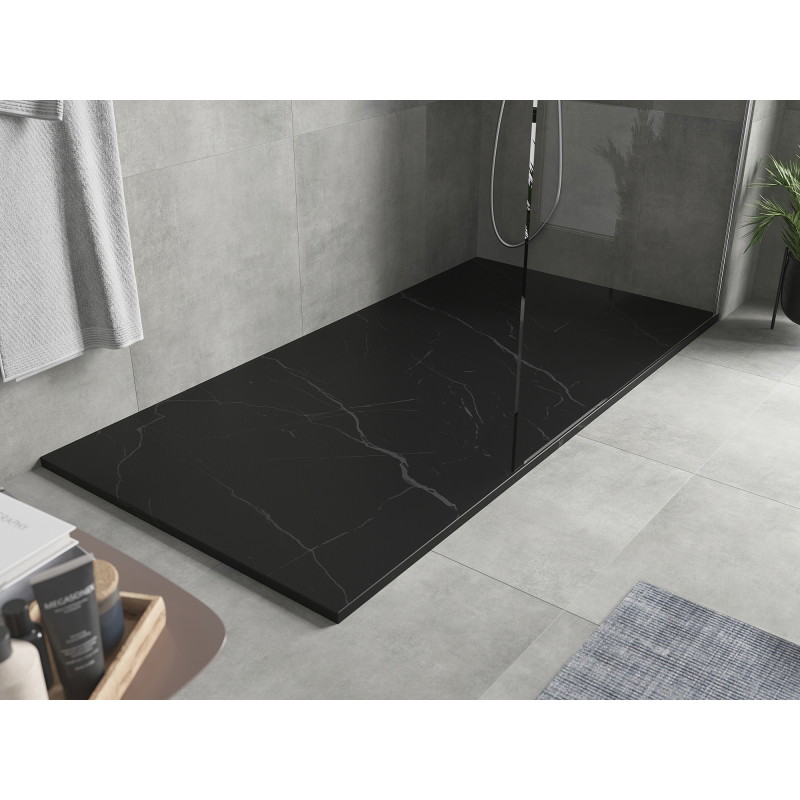 Mexen Hugo rectangular shower tray SMC 170 x 80 cm, black stone - 42758017