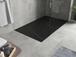 Mexen Hugo rectangular SMC shower tray 150 x 90 cm, black stone - 42759015