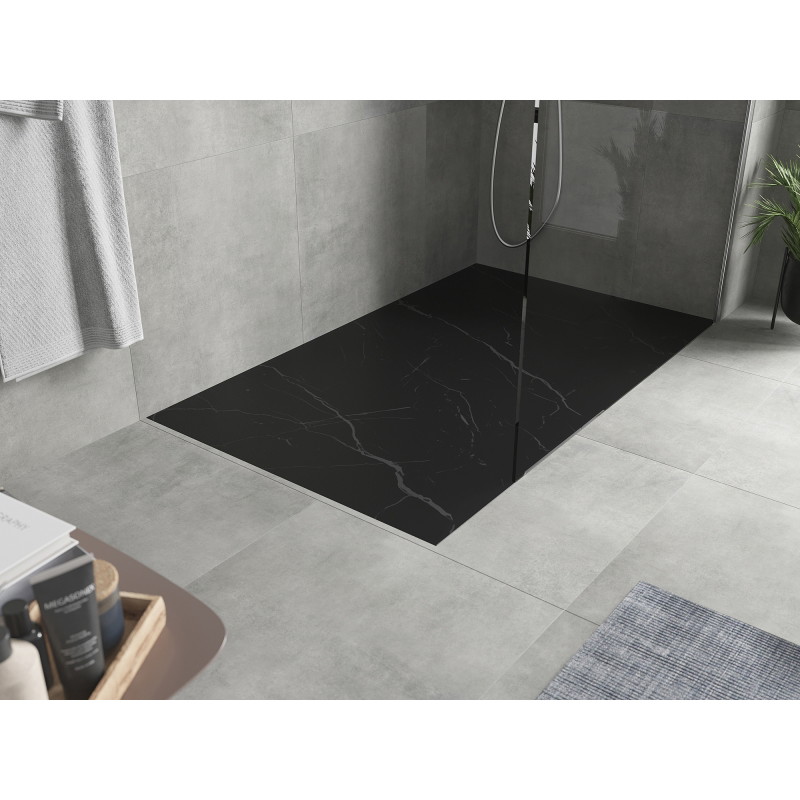 Mexen Hugo rectangular shower tray SMC 160 x 90 cm, black stone - 42759016