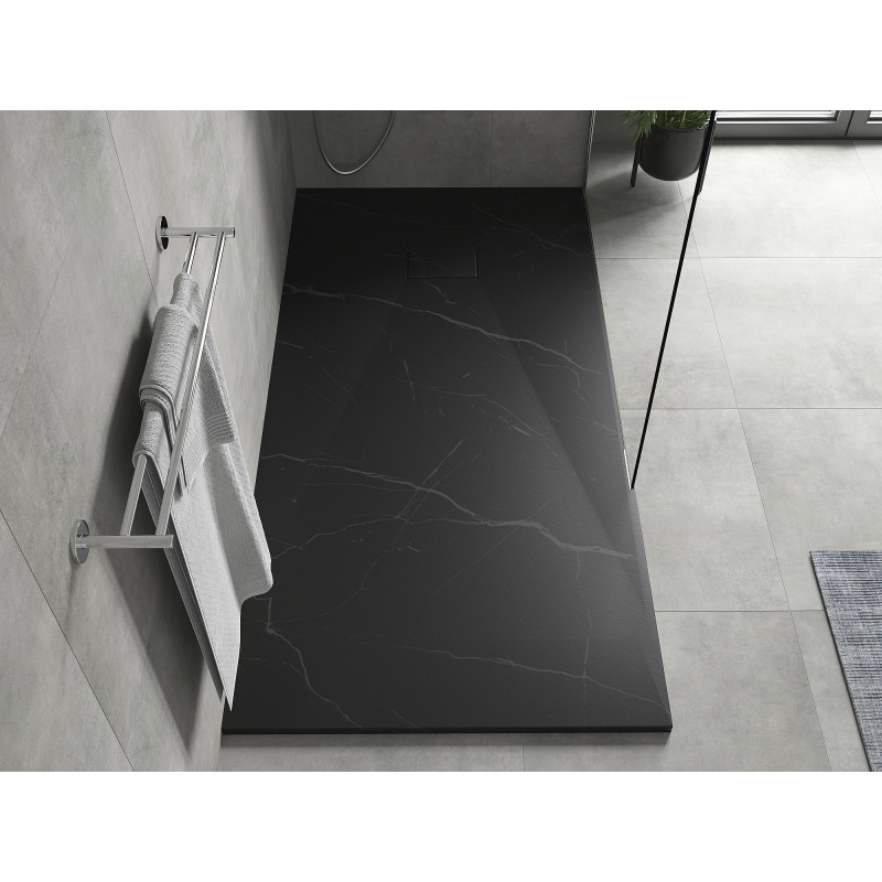 Mexen Hugo rectangular shower tray SMC 170 x 90 cm, black stone - 42759017