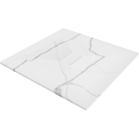 Mexen Hugo square shower tray SMC 100 x 100 cm, white stone - 42151010
