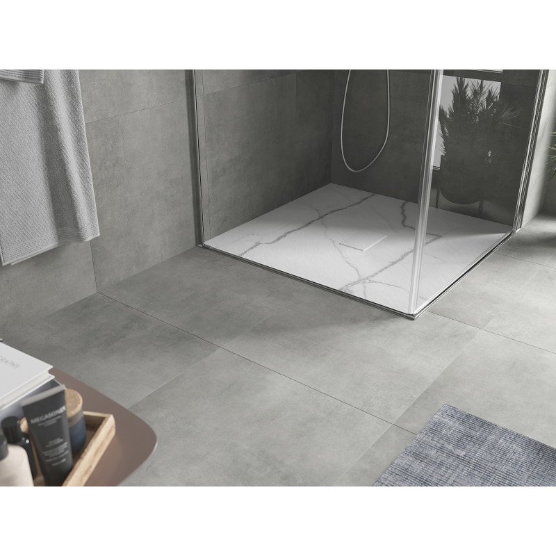 Mexen Hugo square shower tray SMC 100 x 100 cm, white stone - 42151010