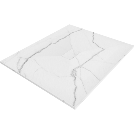 Mexen Hugo rectangular SMC shower tray 120 x 100 cm, white stone - 42151012