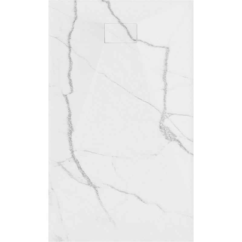 Mexen Hugo rectangular shower tray SMC 140 x 70 cm, white stone - 42157014