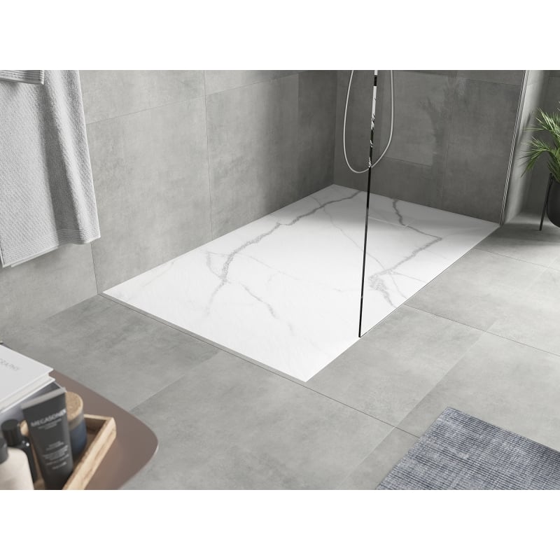 Mexen Hugo Rectangular Shower Tray SMC 160 x 80 cm, White Stone - 42158016