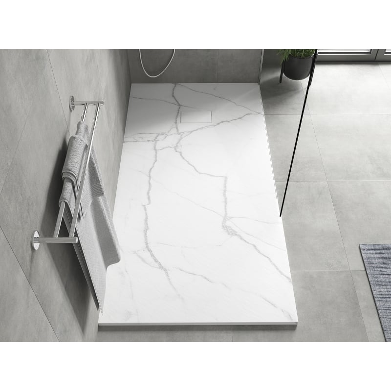 Mexen Hugo rectangular shower tray SMC 180 x 90 cm, white stone - 42159018