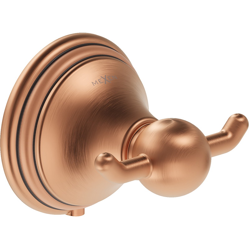 Mexen Lusso double towel hook, antique copper - 70A16812-45