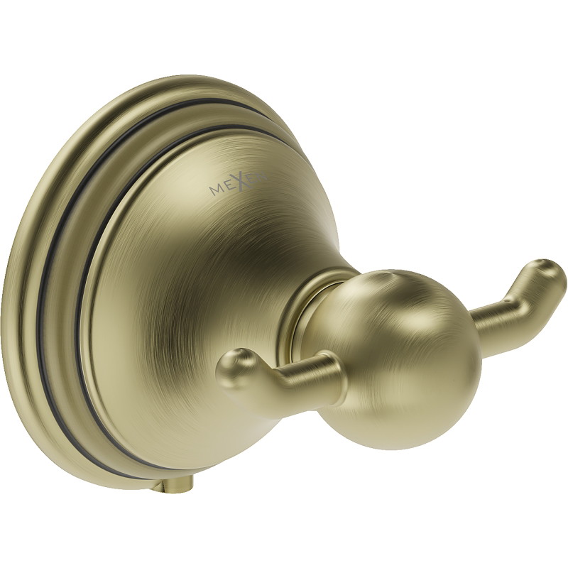 Mexen Lusso double towel hook, antique bronze - 70A16812-30