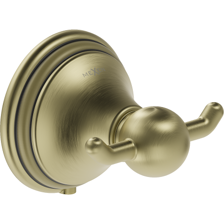 Mexen Lusso double towel hook, antique bronze - 70A16812-30