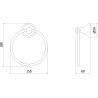 Mexen Lusso towel rack, antique copper - 70A16831-45