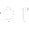 Mexen Lusso towel rack, antique black - 70A16831-79