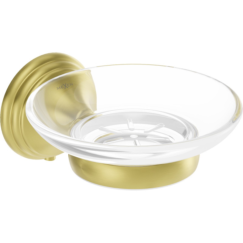 Mexen Lusso soap dish, brushed gold - 70A16855-55