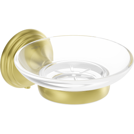 Mexen Lusso soap dish, brushed gold - 70A16855-55