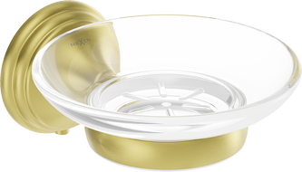 Mexen Lusso soap dish, brushed gold - 70A16855-55