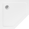 Mexen Flat pentagonal slim shower tray 90 x 90 cm, white, chrome siphon - 41P109090