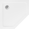 Mexen Flat pentagonal slim shower tray 100 x 100 cm, white, chrome siphon - 41P101010