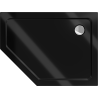 Mexen Flat pentagonal slim shower tray right 90 x 80 cm, black, chrome siphon - 41P708090R