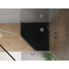 Mexen Flat slim pentagonal shower tray 80 x 80 cm, black, chrome siphon - 41P708080