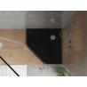 Mexen Flat pentagonal slim shower tray 100 x 100 cm, black, chrome siphon - 41P701010