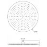 Mexen Slim 40 cm Shower Head, Black - 79240-70