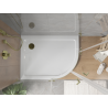 Mexen Flat slim semi-circular shower tray left 120 x 80 cm, white, gold siphon - 41108012L-G