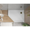 Mexen Flat pentagonal shower tray slim right 100 x 80 cm, white, gold siphon - 41P108010R-G