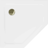 Mexen Flat pentagonal slim shower tray 100 x 100 cm, white, gold siphon - 41P101010-G