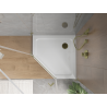 Mexen Flat pentagonal slim shower tray 100 x 100 cm, white, gold siphon - 41P101010-G