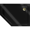Mexen Flat pentagonal slim shower tray right 100 x 80 cm, black, gold siphon - 41P708010R-G