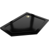 Mexen Flat pentagonal slim shower tray right 100 x 90 cm, black, golden siphon - 41P709010R-G
