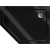 Mexen Flat pentagonal slim shower tray right 100 x 90 cm, black, golden siphon - 41P709010R-G