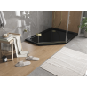 Mexen Flat pentagonal slim shower tray right 100 x 90 cm, black, golden siphon - 41P709010R-G