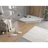 Mexen Flat pentagonal slim shower tray 80 x 80 cm, white, black siphon - 41P108080-B