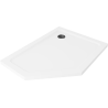 Mexen Flat slim pentagonal shower tray right 90 x 80 cm, white, black siphon - 41P108090R-B