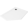 Mexen Flat pentagonal slim shower tray right 100 x 80 cm, white, black siphon - 41P108010R-B