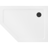 Mexen Flat pentagonal slim shower tray right 100 x 80 cm, white, black siphon - 41P108010R-B