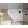 Mexen Flat pentagonal slim shower tray right 100 x 80 cm, white, black siphon - 41P108010R-B