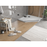 Mexen Flat pentagonal shower base slim 100 x 100 cm, white, black siphon - 41P101010-B