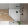 Mexen Flat pentagonal shower base slim 100 x 100 cm, white, black siphon - 41P101010-B