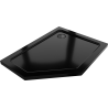 Mexen Flat pentagonal slim shower tray right 100 x 80 cm, black, black siphon - 41P708010R-B